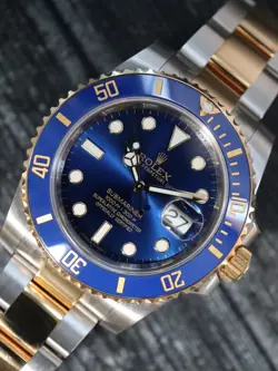 M39046: ROLEX SUBMARINER, REF. 116613LB, 2014 FULL SET, NEW OLD STOCK UNWORN