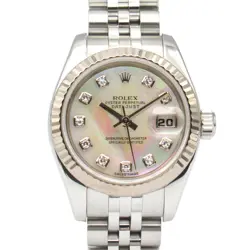 ROLEX DATEJUST 10P DIAMOND D WRIST WATCH 179174G AUTOMATIC WINDING K18WG（W...