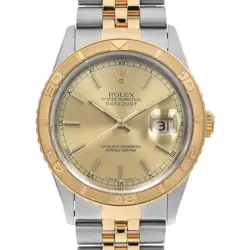 ROLEX DATEJUST THUNDERBIRD 16263 CHAMPAGNE GOLD BAR 5 ROWS JUBILEE BRACELET ...