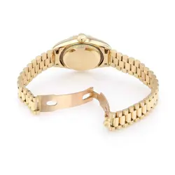 ROLEX DATEJUST 10P DIAMOND 69178G CHAMPAGNE GOLD W NUMBER SECOND HAND WOMEN