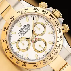 2019 CARD ROLEX DAYTONA COSMOGRAPH 116503 40MM WHITE 18K GOLD STEEL WATCH