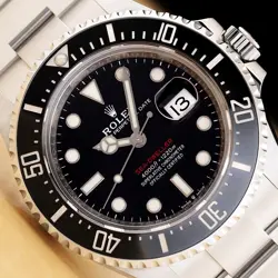 2023 CARD ROLEX SEA-DWELLER 126600 50TH ANNIVERSARY RED BLACK STEEL 43MM WATCH