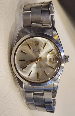 ROLEX OYSTER PRECISION 6694 MANUAL WIND 34MM STEEL VINTAGE WRISTWATCH