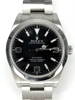 ROLEX EXPLORER MK1 STAINLESS STEEL BLACK DIAL 39MM AUTOMATIC WATCH 214270