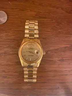 ROLEX DAY-DATE 18283 GOLD PRESIDENT BRACELET WITH GOLD BEZEL