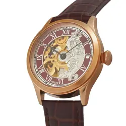 ANTIQUE MARRIAGE WATCH ROLEX 42MM MEN'S WRISTWATCH MANUAL WINDING SKELETON