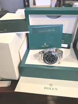 Rolex Daytona 116500 S/S Ceramic Black Dial 2020 Date Cosmograph. Awesome. B/P.