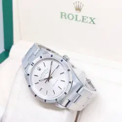 ROLEX 34MM OYSTER PERPETUAL SILVER STICKS DIAL AIR-KING REF: 14010 (P SERIES)