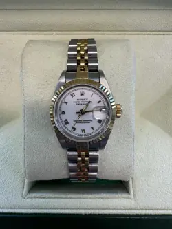 ROLEX LADY-DATEJUST TWO TONE WHITE DIAL ROMAN NUMERALS