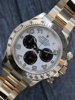 M39728: ROLEX 18K YELLOW GOLD DAYTONA, REF. 116528, BOX AND 2013 CARD