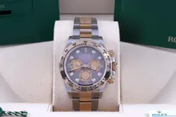 ROLEX DAYTONA BLACK MOTHER OF PEARL DIAMOND DIAL BOX/CARD 116503 TAHITIAN 18K/SS