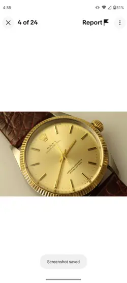 ROLEX OYSTER PERPETUAL -AUTHENTICATED-GOLD SILVER TWO TONE