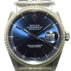 AUTH ROLEX DATEJUST 16234 P131555 BLUE MEN'S WRIST WATCH