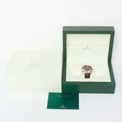 ROLEX SKY-DWELLER 326135 18K ROSE GOLD CHOCOLATE DIAL GMT 42MM BOX,BOOKS & CARD