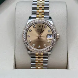 ROLEX DATEJUST 31 NEW 2025 CHAMPAGNE DIAMOND DIAL TWO TONE DIAMOND JUBILEE