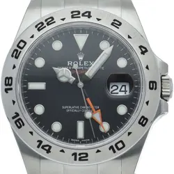 ROLEX EXPLORER 2 WATCH, CURRENT WARRANTY, QR CODE STICKER INCLUDED, DEAD STO...