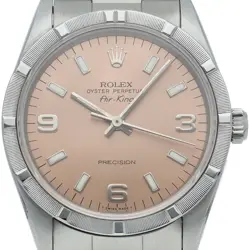 ROLEX AIR KING 14010(N) STAINLESS STEEL MENSWATCH PINK USED