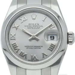 ROLEX DATEJUST LADIES WATCH 179160(G) STAINLESS STEEL WOMENWATCH SILVER USED