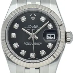 ROLEX DATEJUST 26 LADIES WATCH 10P DIAMOND 179174G(G) K18WG/STAINLESS STEEL ...