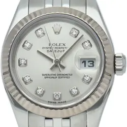 ROLEX DATEJUST 26 LADIES WATCH 10P DIAMOND 179174G(D) K18WG/STAINLESS STEEL ...