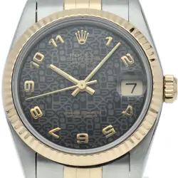 ROLEX DATEJUST BOYS WATCH COMPUTER DIAL 68273(W) K18YG/STAINLESS STEEL UNISE...