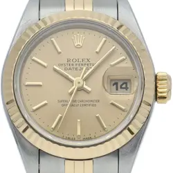 ROLEX DATEJUST LADIES WATCH 69173(W) K18YG/STAINLESS STEEL WOMENWATCH CHAMPA...