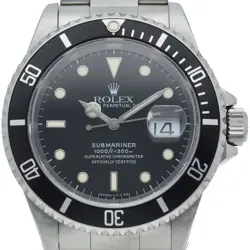 ROLEX Submarina Date 16610LN(U) Stainless Steel mensWatch black USED