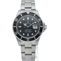 ROLEX Submarina Date 16610LN(U) Stainless Steel mensWatch black USED
