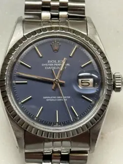 1979 ROLEX DATEJUST 1603 STAINLESS STEEL JUBILEE BRACELET WITH BLUE DIAL