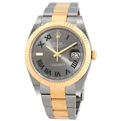 ROLEX DATEJUST 41 GREY DIAL STAINLESS STEEL AND 18K YELLOW GOLD MEN'S WATCH