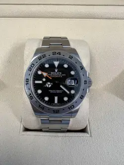 ROLEX EXPLORER II 42MM BLACK DIAL BOX AND CARD