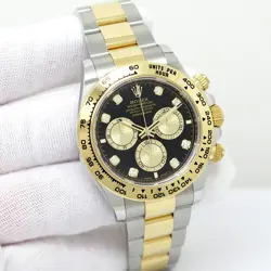 ROLEX 126503 COSMOGRAPH DAYTONA 18K/SS WITH BLACK DIAMOND DIAL