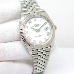 ROLEX 126334 DATEJUST 41 WITH WHITE ROMAN DIAL ON JUBILEE
