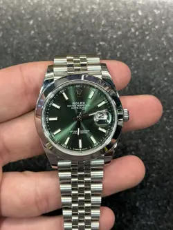 ROLEX DATEJUST 41 GREEN DIAL JUBILEE BRACELET 126300
