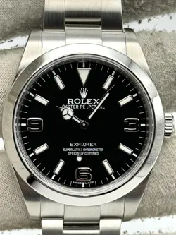ROLEX EXPLORER 39MM STAINLESS STEEL BRACELET 214270 BOX & PAPERS 2016