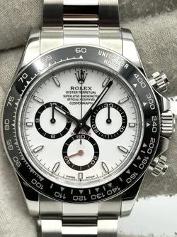 ROLEX COSMOGRAPH DAYTONA WHITE DIAL STEEL BRACELET 126500LN BOX & PAPERS 2024