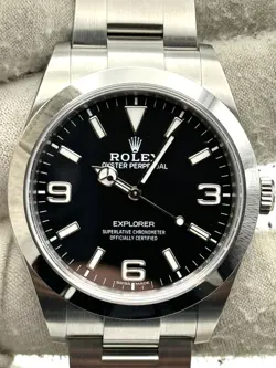 ROLEX EXPLORER 39MM MKII DIAL STAINLESS STEEL 214270 BOX & PAPERS 2019