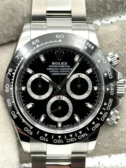 ROLEX COSMOGRAPH DAYTONA BLACK DIAL STAINLESS STEEL 116500LN B&P 2023