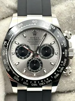 ROLEX COSMOGRAPH DAYTONA WHITE GOLD SILVER/GHOST DIAL 116519LN B&P 2023
