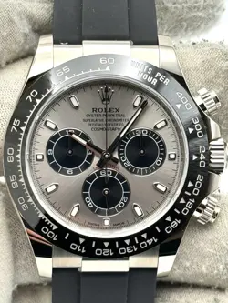 ROLEX COSMOGRAPH DAYTONA SILVER/GHOST DIAL WHITE GOLD OYSTERFLEX 116519LN B&P 21
