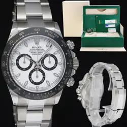 MINT PAPERS ROLEX DAYTONA 116500LN WHITE CERAMIC PANDA 40MM STEEL WATCH BOX