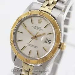 ROLEX DATEJUST TURN-O-GRAPH THUNDERBIRD 1625 SILVER DIAL STEEL 14K GOLD