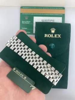 Rolex Datejust 36mm 18k White Gold Bezel Silver Roman Dial Steel Bracelet 116234