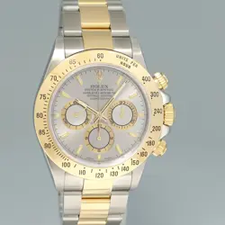 1998 MINT Rolex Daytona 16523 Zenith Two Tone Yellow Gold Slate Grey SEL Watch