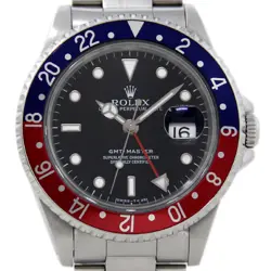 ROLEX GMT MASTER 40 MM PEPSI BEZEL BLUE RED STEEL WATCH 16700 AUTOMATIC #2371-1
