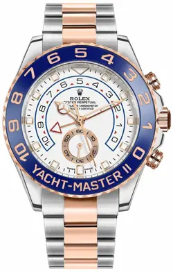 Rolex Yacht-Master II White Dial Two-Tone Rose Gold & Steel Automatic Mens Watch