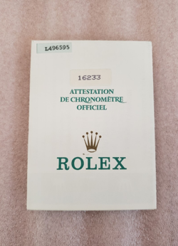 DATEJUST GUARANTEE