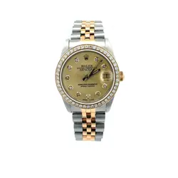 ROLEX DATEJUST WATCH REFERENCE 68278 CUSTOM DIAMOND BEZEL AND DIAL