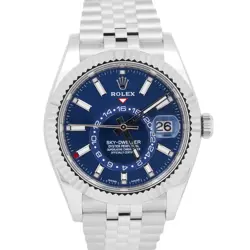 MINT 2022 NEW PAPERS ROLEX SKY-DWELLER BLUE JUBILEE STEEL 18K 42MM 326934 BOX