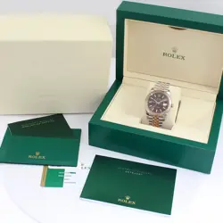 ROLEX DATEJUST 41 126331 CHOCOLATE DIAL STEEL 18K GOLD AUTOMATIC BOX /CARD